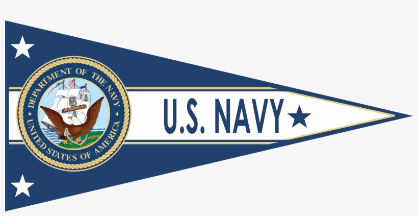 Navy Pennant - Navy Aircraft Carrier Decal Large 16", transparent png #650519