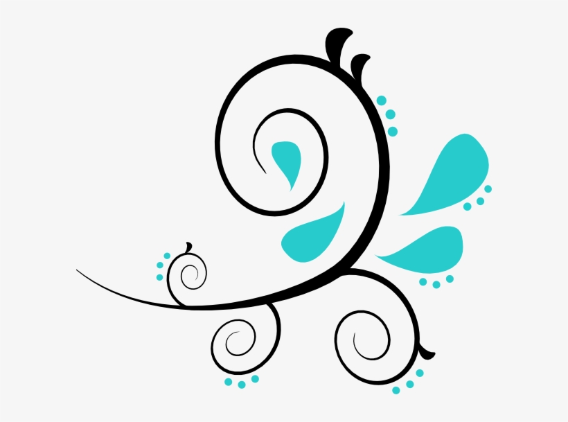 Black And Paisley Clip Art At Clker - Curved Line Design Clipart, transparent png #650755