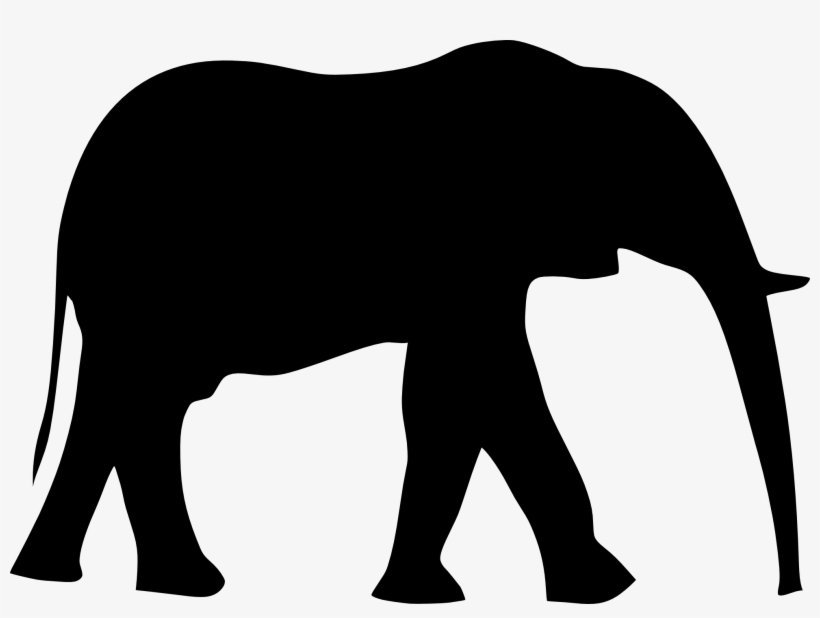 Swirl Clipart Clipart Elephant Black And White 7 Free - Elephant Clip Art, transparent png #651046