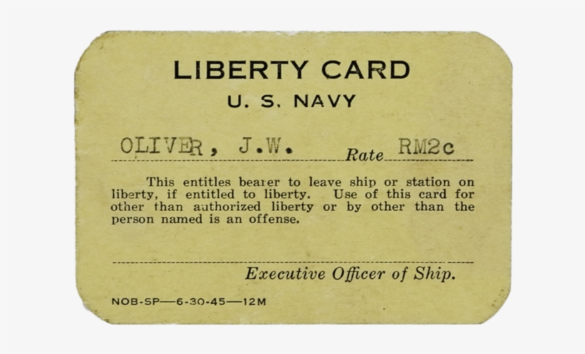 Navy Liberty Card, transparent png #651910