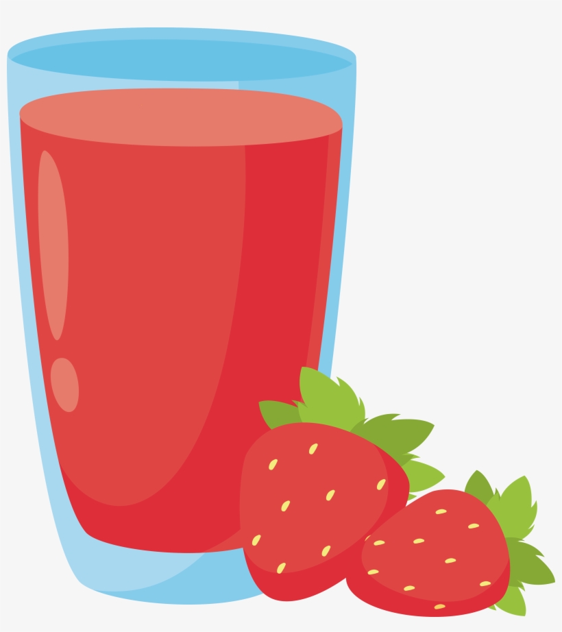 Png Black And White Stock In A Glass Fresh Isolated - Strawberry Juice Cartoon Png, transparent png #653641