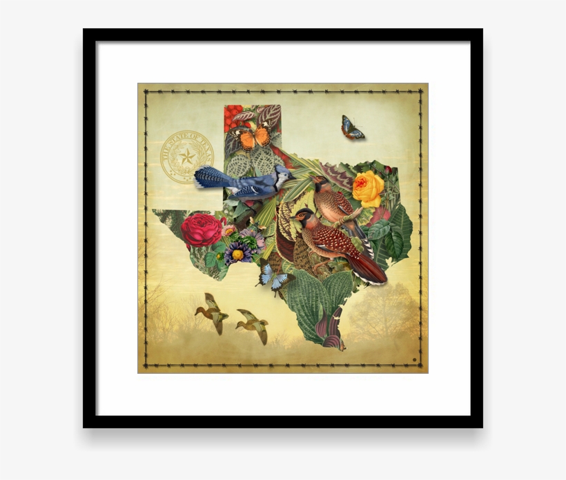 Food Advertising Flag - Texas Map Metal Print By Gary Grayson, transparent png #653904