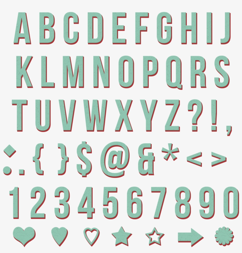 Free Download ~ Retro Mint Styled Alphabet In Png Format, - Transparent Freebee Alphabet Png, transparent png #654079