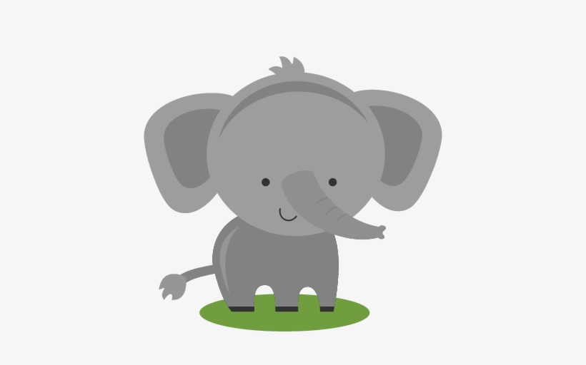 Vector Royalty Free Library Elephant Cute Clipart - Elephant Free Svg, transparent png #654139