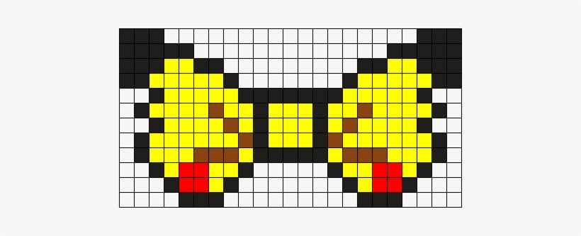 Cute Pikachu Bow Perler Bead Pattern / Bead Sprite - Perler Bead Bow Patterns, transparent png #654248