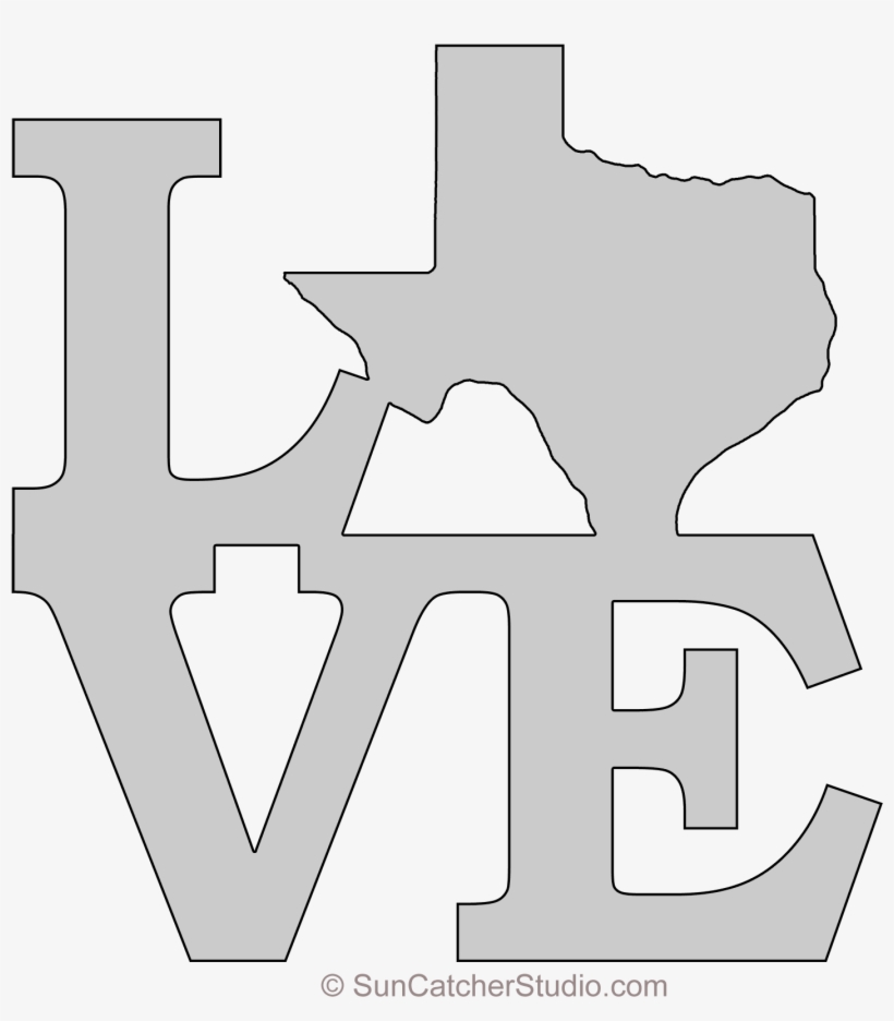 Texas Love Map Outline Scroll Saw Pattern Shape State, transparent png #654341