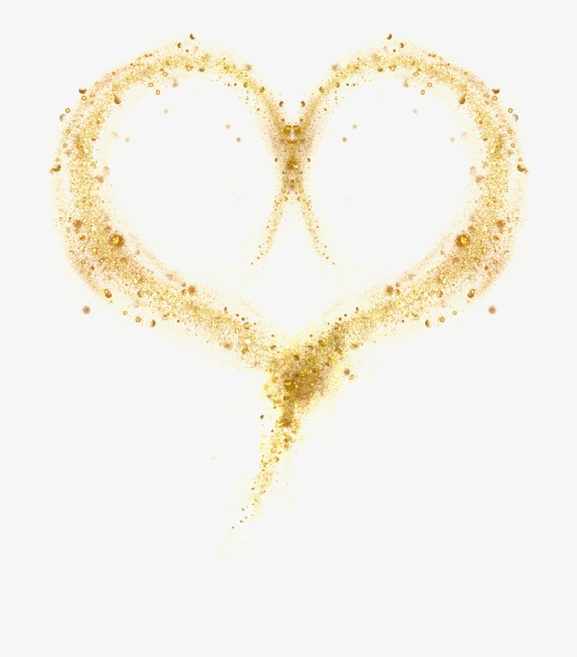 This Graphics Is Golden Love Transparent Decorative - Heart, transparent png #654484