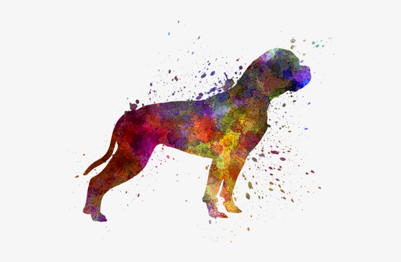 Click And Drag To Re-position The Image, If Desired - Designart 'american Bulldog' Painting Print On Metal, transparent png #654602