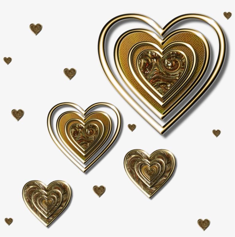 Pin Elsie Perreault On Hearts Pinterest Golden Heart - Heart, transparent png #655121
