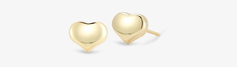 Roberto Coin Tiny Treasures 18k Yellow Gold Heart - Gold Small Earring Design, transparent png #655265