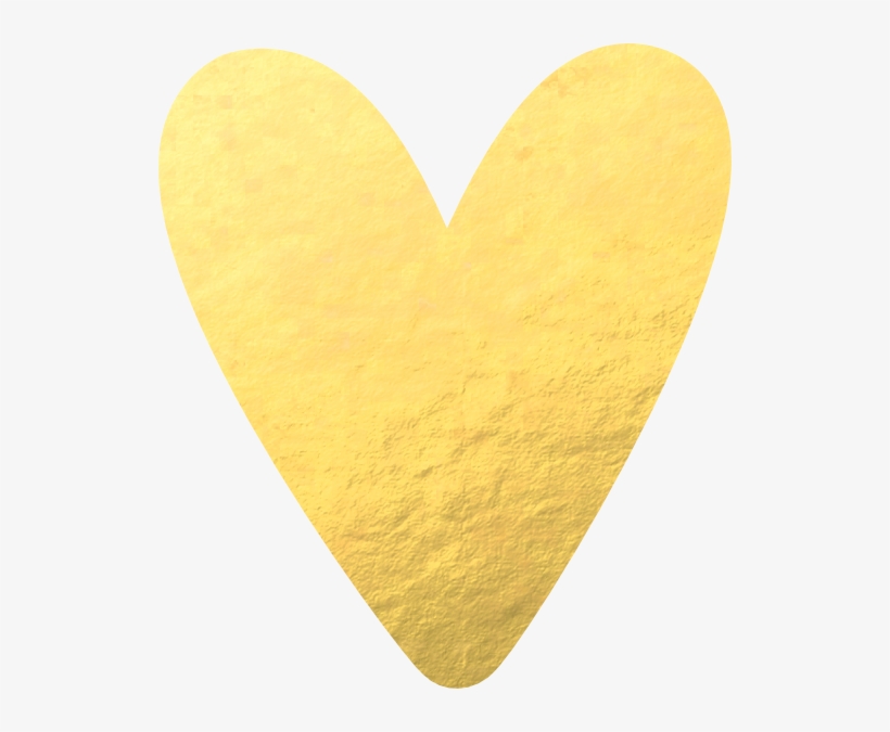 Heart, Png Gold Foil - Gold Foil Heart Png, transparent png #655291