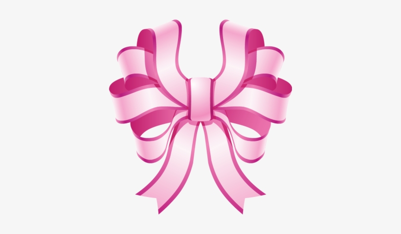 Pink Bow Png Clipart - Ribbon Vector, transparent png #655458