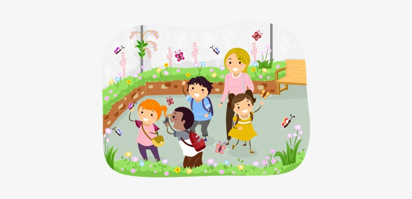 Teacher And Students On Field Trip, transparent png #655490