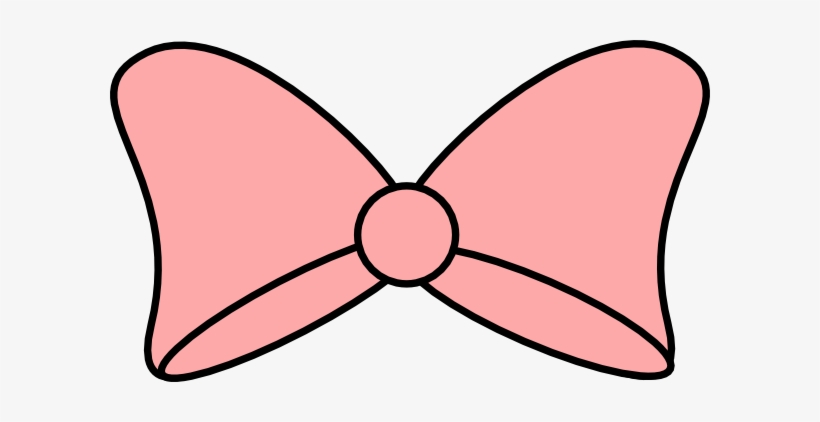 Pink Bow Black Trim Clip Art At Clkercom Vector Online - Ribbon Of Minnie Mouse, transparent png #656152