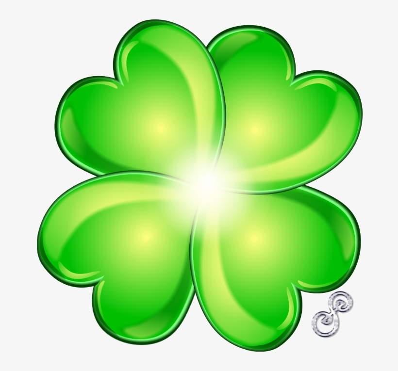Free A Picture Of Four Leaf Clover - Four Leaf Clover, transparent png #656446