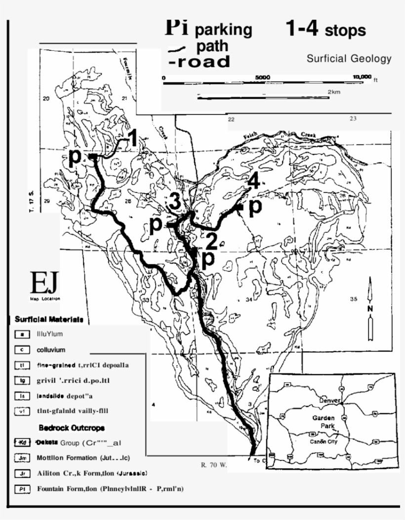 Surficial Geologic Map Of The Southern End Of Garden - Illustration, transparent png #656652
