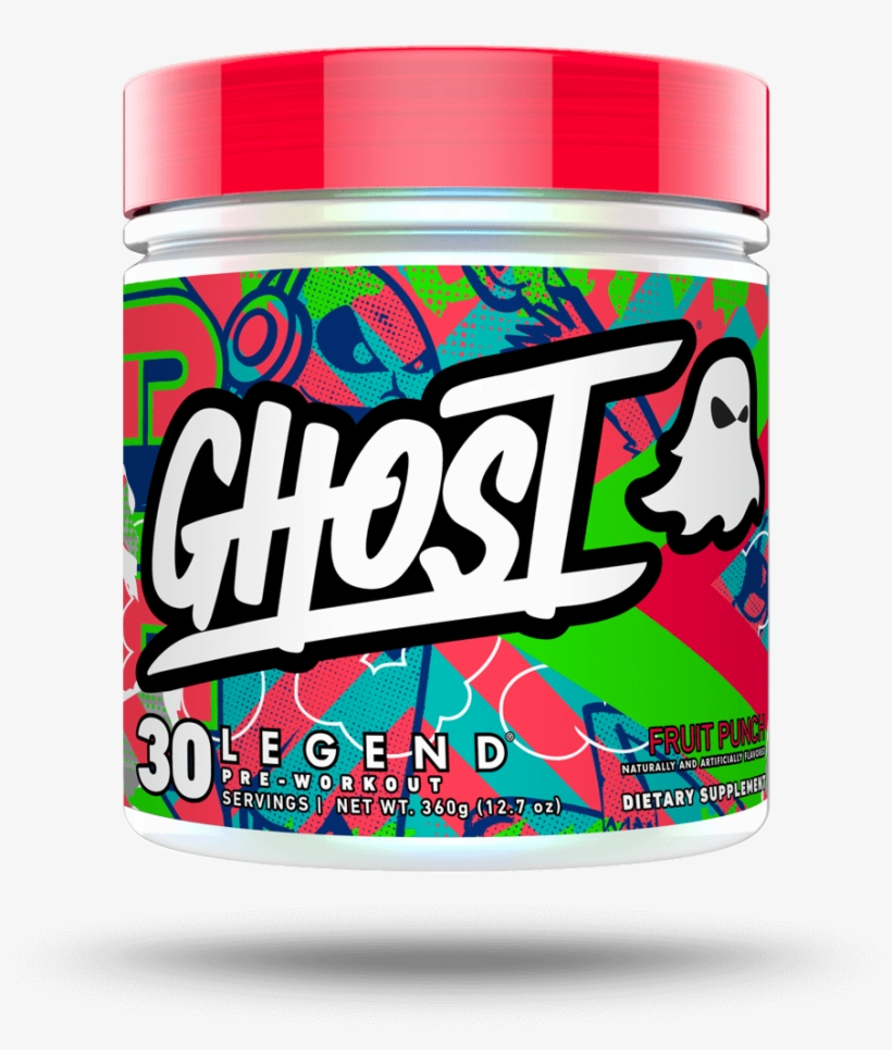 Ghost Legend Fruit Punch Pre Workout 30 Servings - Ghost Pre Workout Fruit Punch, transparent png #656728