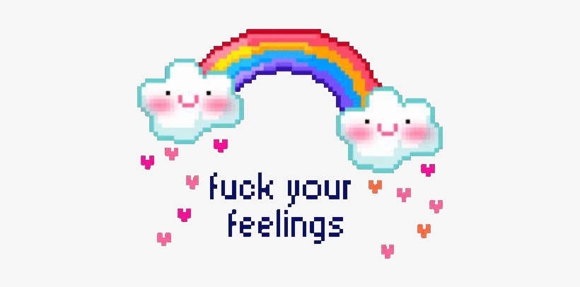#rainbow #clouds #heart #kawaii #fuck - Offensive Twitter Headers, transparent png #656918