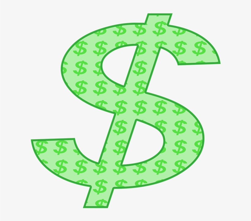 Green Dollar Png Background Image - Simbolo De Dinheiro Verde Png, transparent png #657038