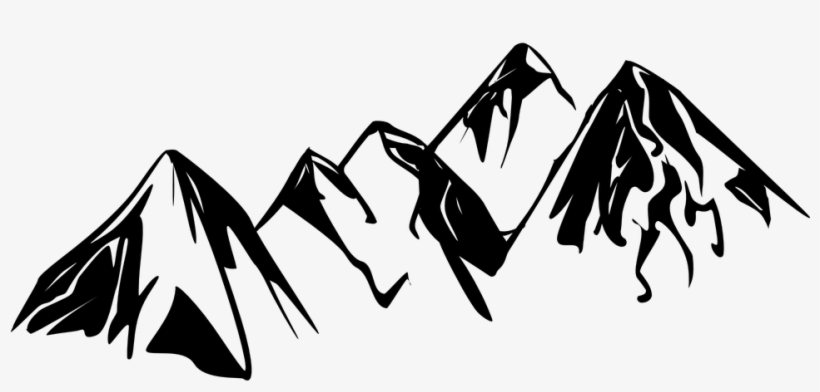 Mountains Png Clipart - Mountains Clipart Black And White, transparent png #657798