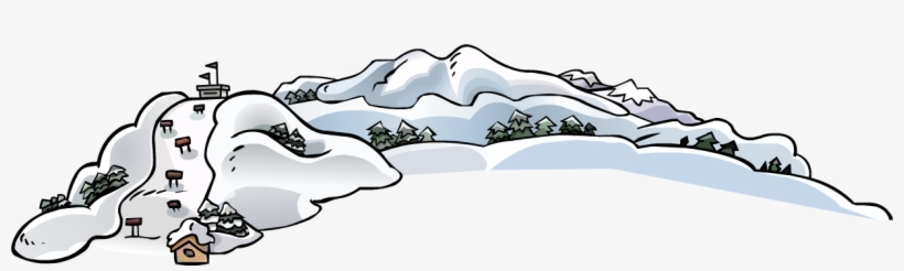 Mountain Range Before Nov 2008 - Club Penguin Toughest Mountain, transparent png #658073