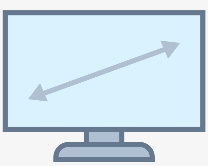 Drawn Tv Computer Monitor - Tv Screen Size Icon, transparent png #658202