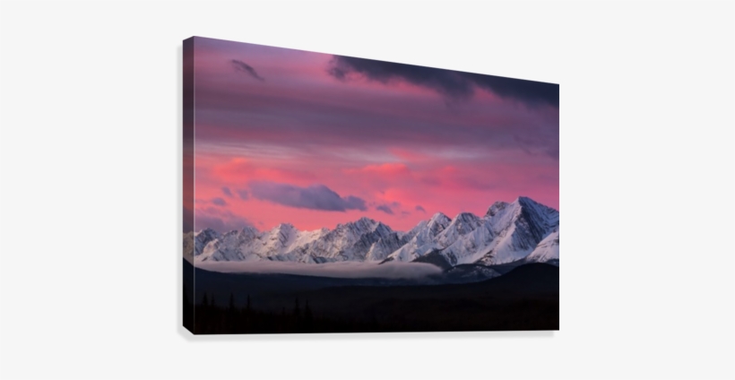 Dramatically Glowing Sky At Sunrise With Snow Covered - Kananaskis, transparent png #658289