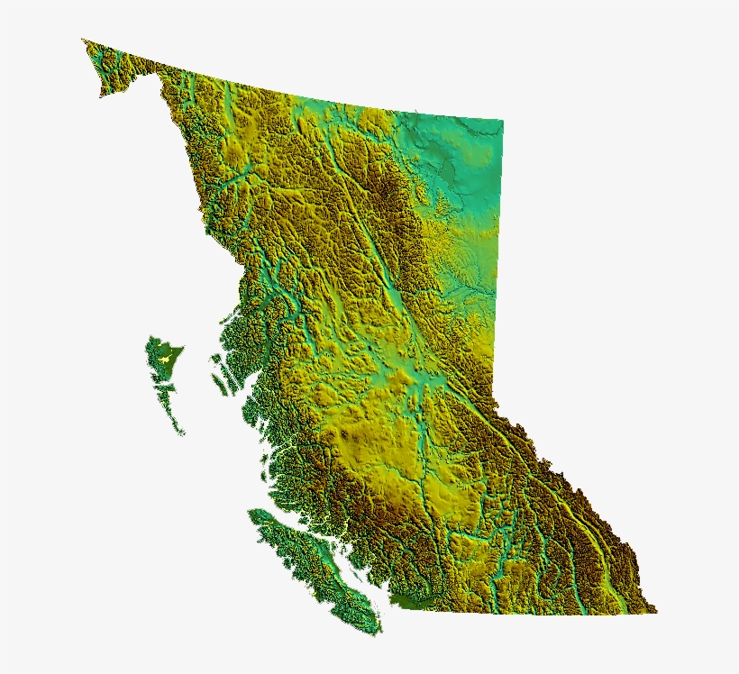 File - Bc-relief - British Columbia Population Map, transparent png #658327