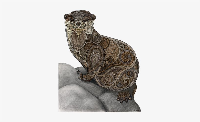 Click And Drag To Re-position The Image, If Desired - Zentangle Otter, transparent png #658427