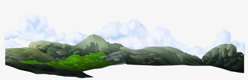 Distant Mountains And Clouds Vector Material 2592*712 - Illustration, transparent png #658605