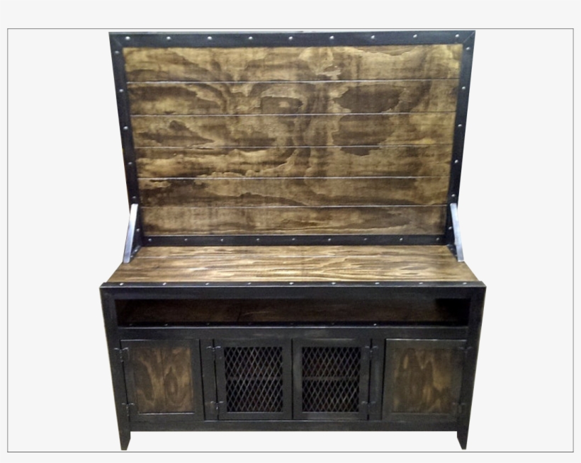 Industrial Media Console/cabinet With Flat Screen Tv - Television, transparent png #658673