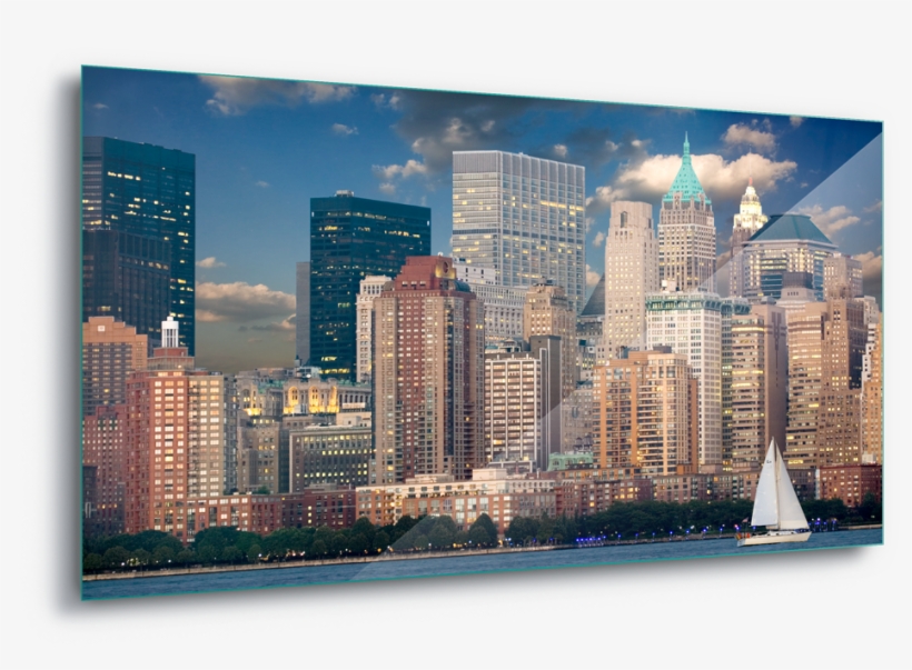New York Skyline City Canvas Amp Glass Wall - New York Skyline, Landscape Cross Stitch Pattern, transparent png #659216