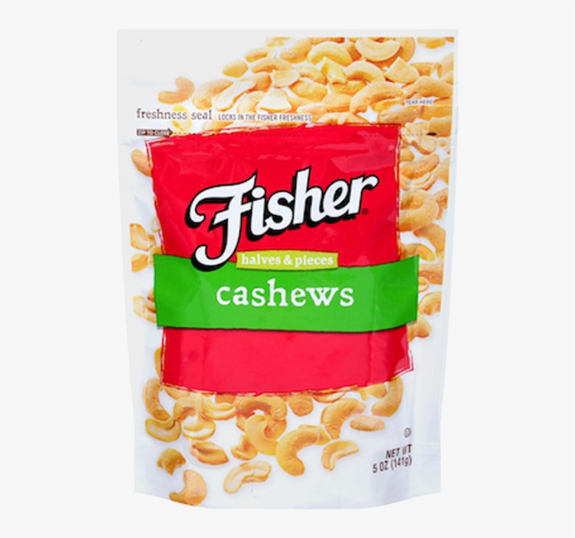 Fisher Cashew Halves & Pieces - Fisher Nuts P27300 5 Ounce Cashew Halves, transparent png #659703