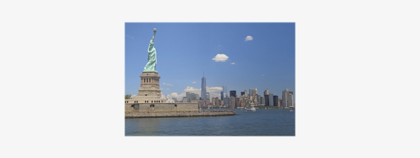 Statue Of Liberty And New York Skyline Poster • Pixers® - New York City, transparent png #659770