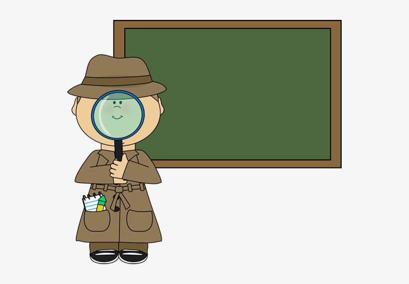 Detective With Magnifying Glass Clipart - Clipart Kid Detective, transparent png #659804