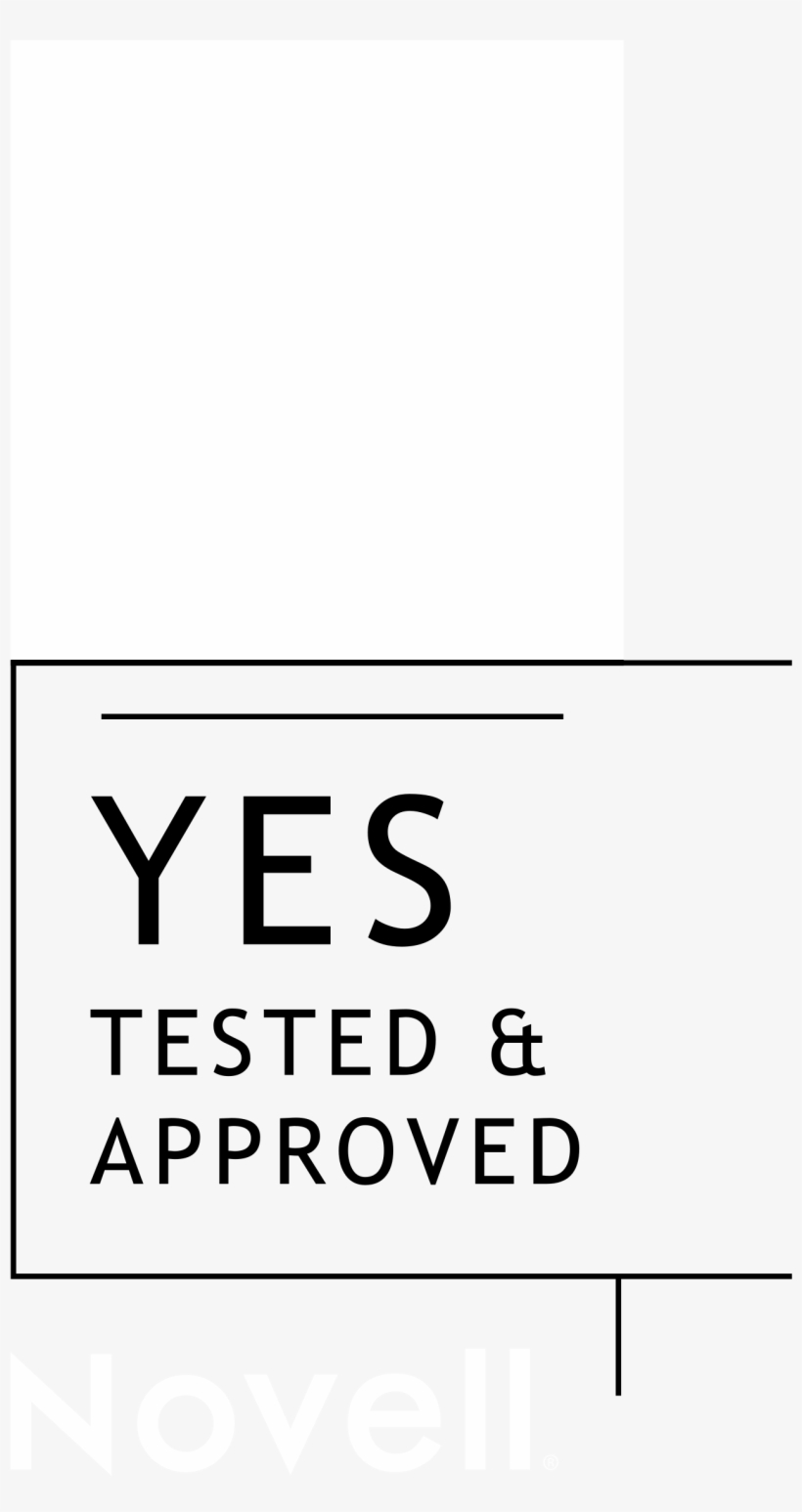 Novell Yes Logo Black And White, transparent png #6500291