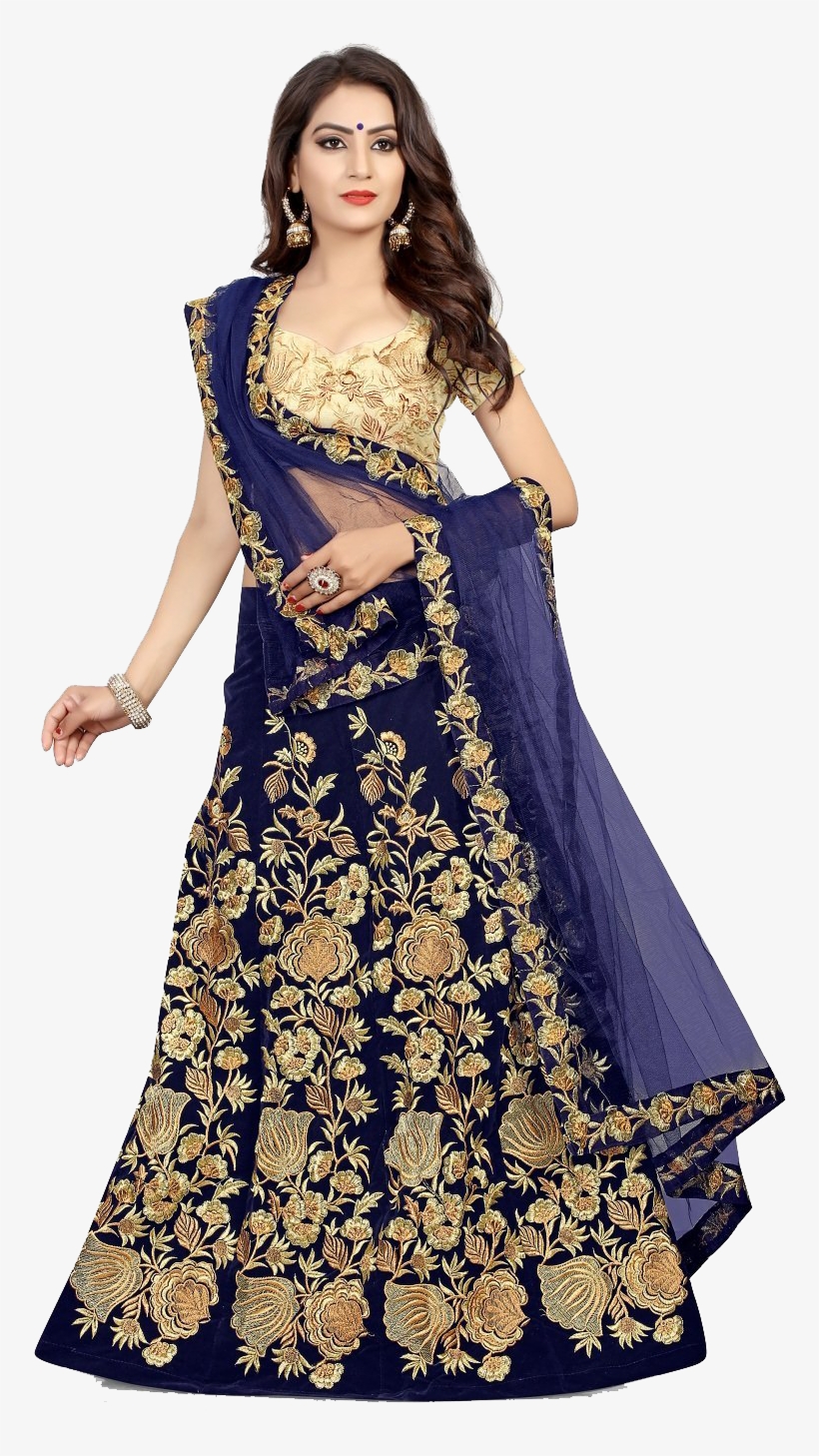 Velvet Lehenga Png Free Pic, transparent png #6502814