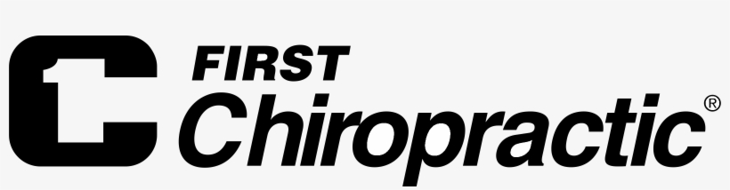 First Chiropractic Logo Black And White, transparent png #6514945