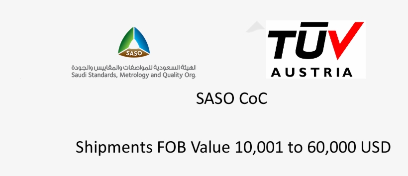 Saso Certificate Of Conformity For Shipments Fob 10k, transparent png #6516355