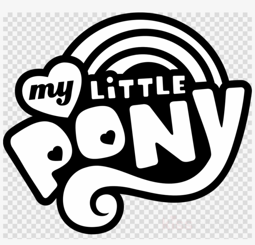My Little Pony Logo Black And White Clipart Rainbow, transparent png #6523184