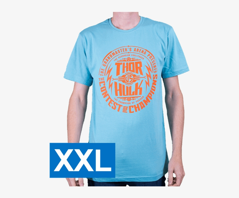 Ragnarok Thor Vs Hulk Blue Men's T-shirt, transparent png #6528636