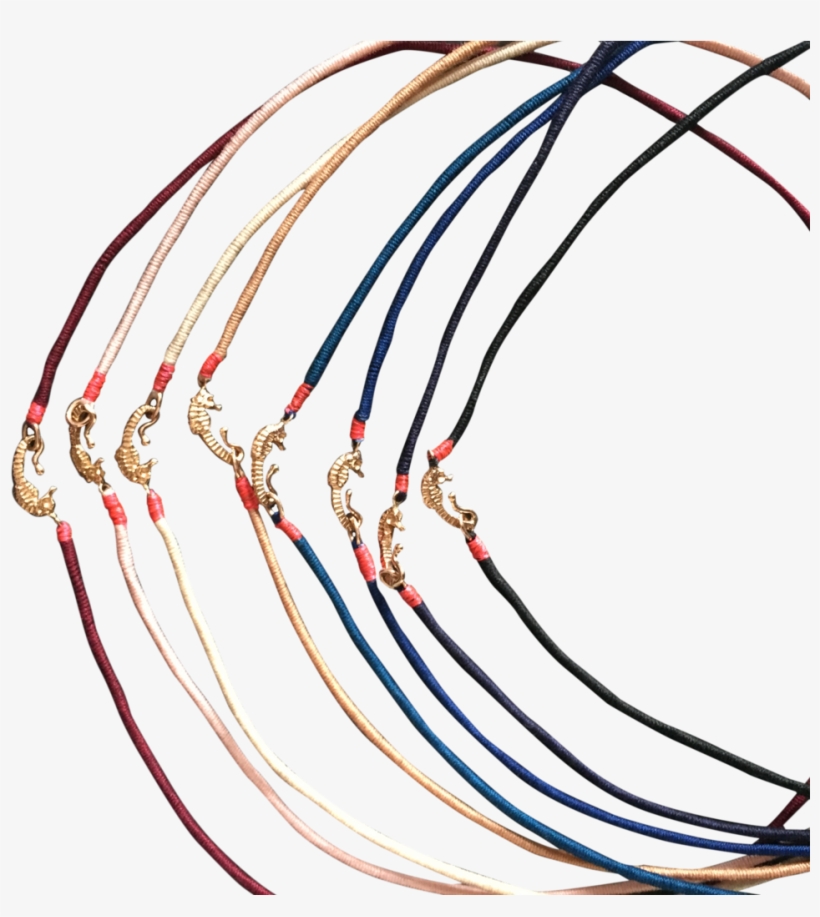 Wave Gold Seahorse Handwoven Necklace, transparent png #6531795