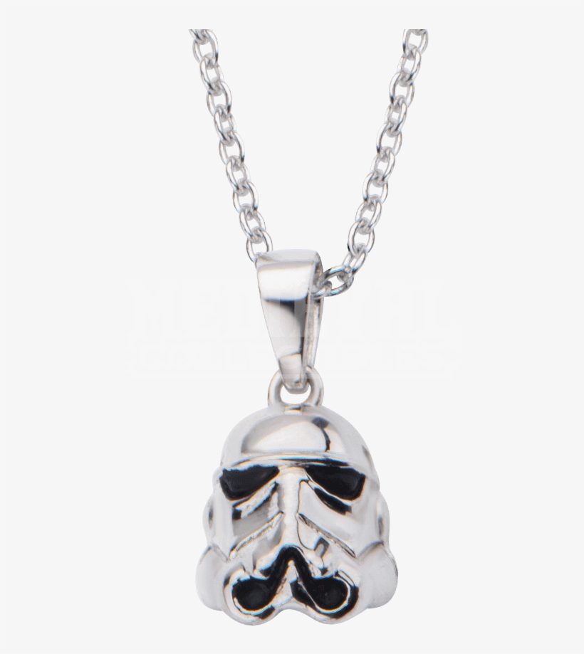 Womens Sterling Silver 3d Stormtrooper Helmet Necklace, transparent png #6531919