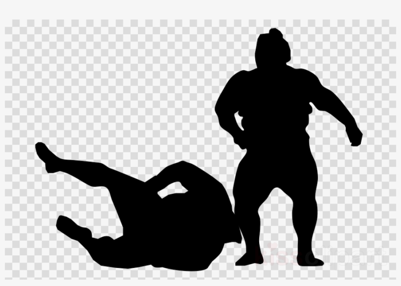 Silhouette Clipart Sumo Wrestlers Professional Wrestler, transparent png #6535850