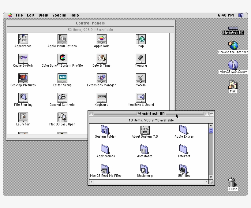 Mac Os8 Desktop Mac Os 9, Windows 95, Operating System,, transparent png #6536491