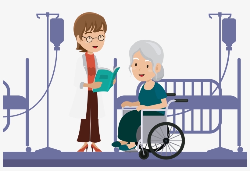 Svg Library Stock Doctor Helping Patient Clipart, transparent png #6539174