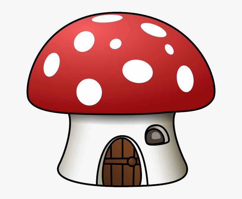 House, Mushroom, Red, White, Shape, transparent png #6540419