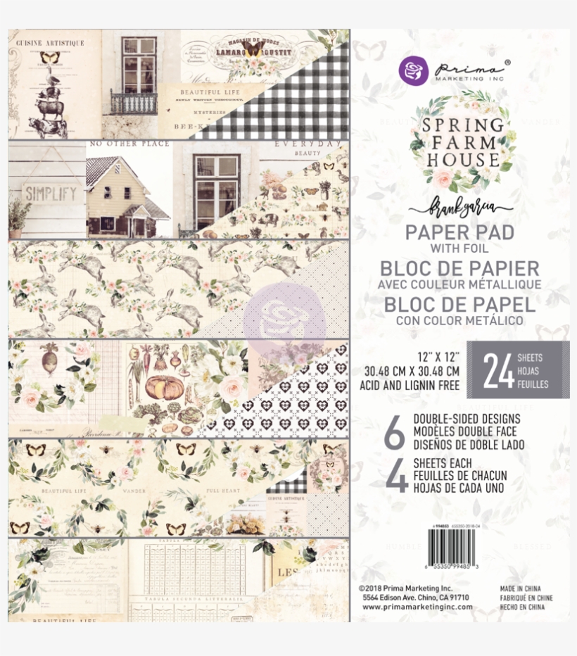Prima Spring Farmhouse Paper Pad, transparent png #6542068