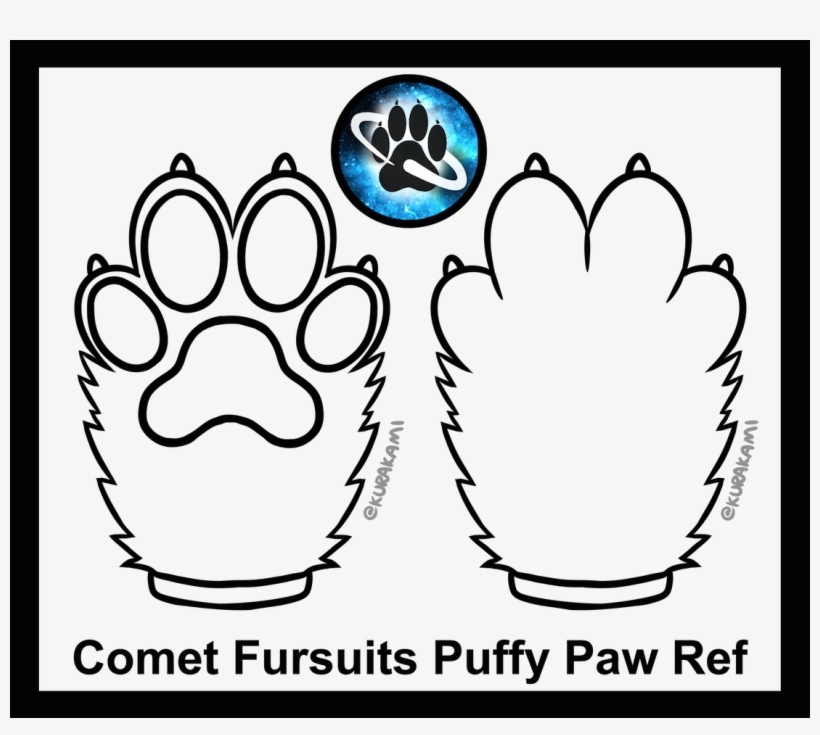 Puffy Paw Template By Jupiter X Fur Affinity Dot Net, transparent png #6543763