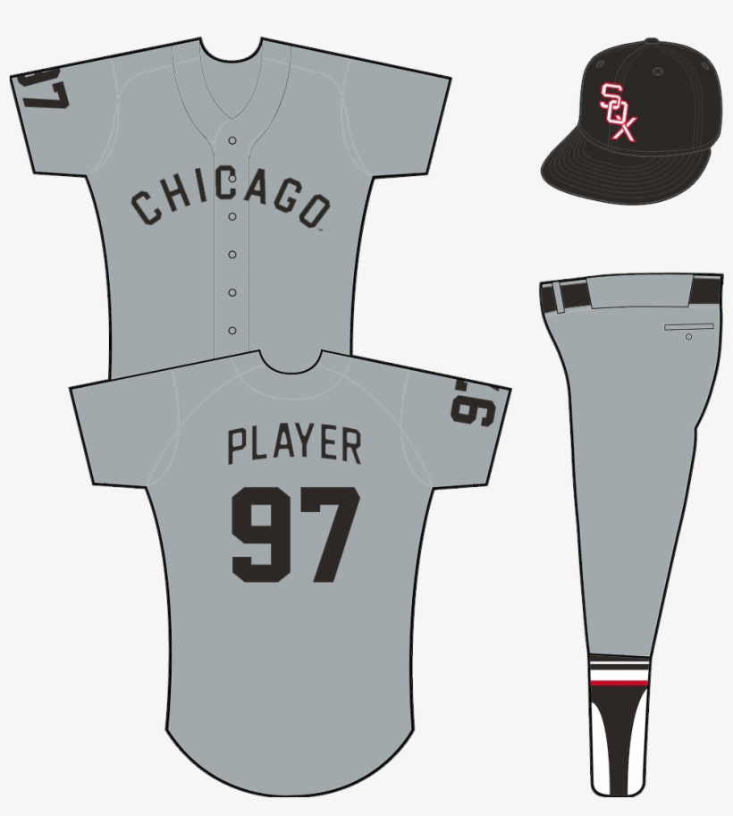 Chicago White Sox Road Uniform, transparent png #6548129